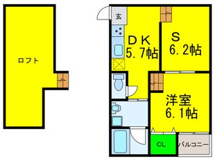 グランビア富木駅前の物件間取画像